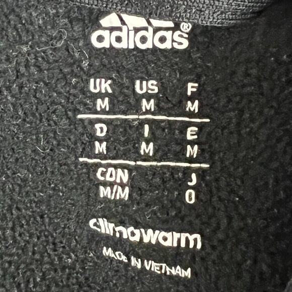 Adidas Men's Black & Gray Tech Fleece Full Zip Training Hoodie Climawarm Size M - Picture 3 of 6